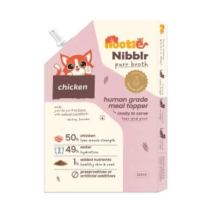 Nootie Nibblr Chicken Bone Broth Hydrating Meal Topper Cat Wet Food