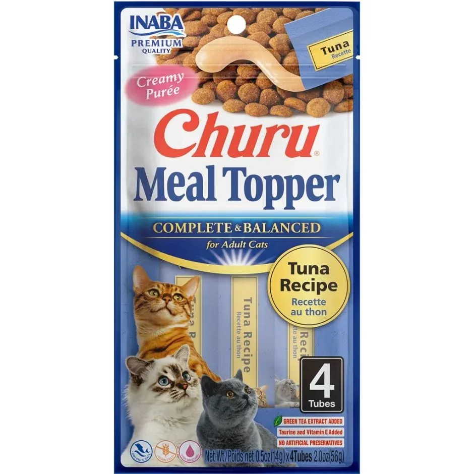 Inaba Churu Complete & Balanced Cat Food Topper - Tuna, 2 oz, 4 ct, 6 ct