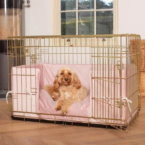 Dog Crate with Cushion & Bumper in Blossom Velvet by Lords & Labradors