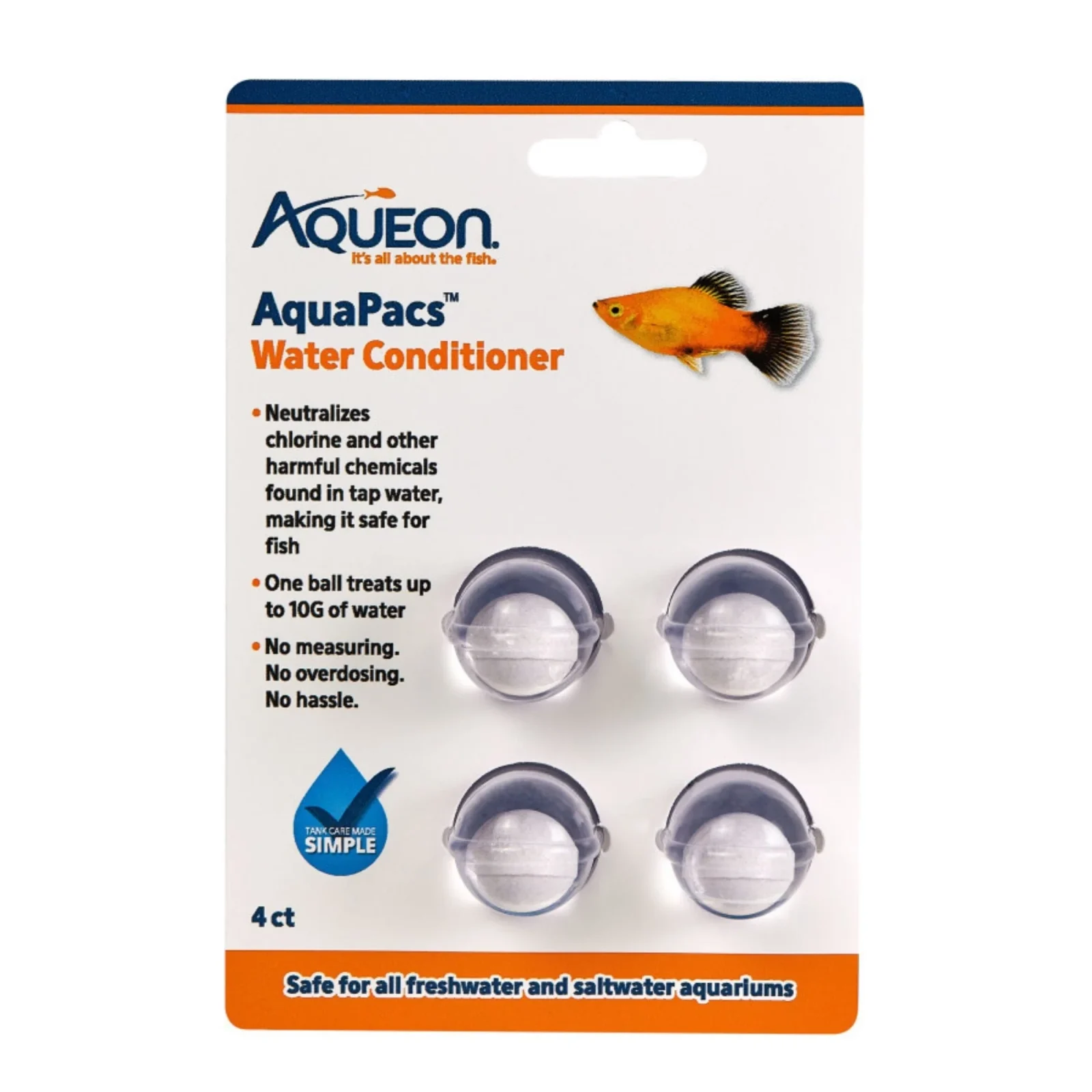 Aqueon AquaPacs Water Conditioner 6 ct, 4 ct