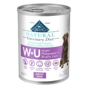 BLUE Natural Veterinary Diet W+U Weight Management + Urinary Care Canned Dog Food