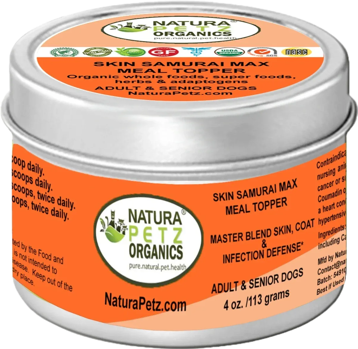 Skin Samurai Max Meal Topper - Master Blend Skin, Coat & Infection Defense For Dogs & Cats* - Image 2