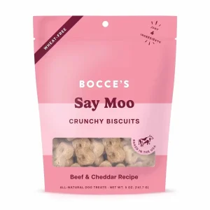 Bocce's Bakery Say MOOOO Biscuit Bags Dog Treats 5 oz