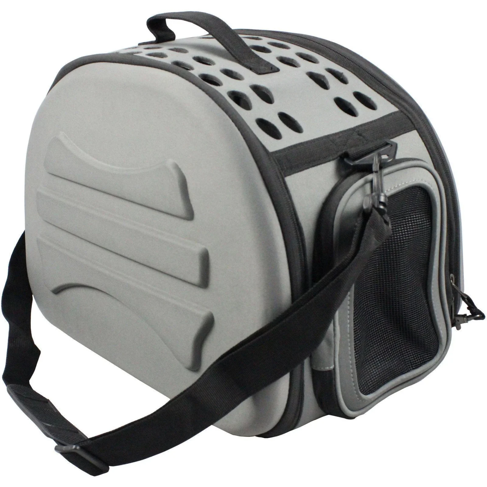 Pet Life ® 'Narrow Shelled' Lightweight Collapsible Military Grade Fashion Designer Travel Pet Dog Carrier Crate