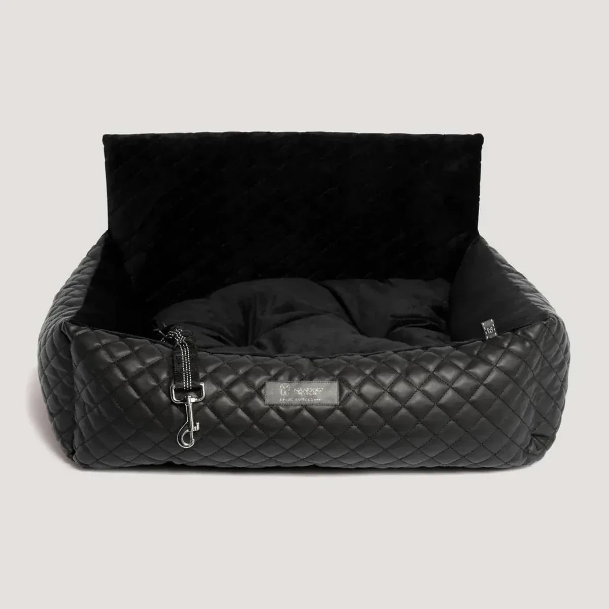 NANDOG Large Black Vegan Leather Car Seat - Image 2