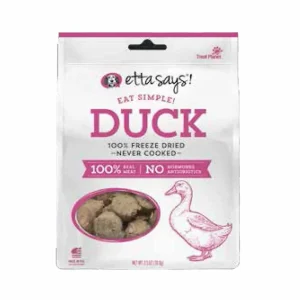 Etta Says! Eat Simple! 100% Freeze-Dried Dog Treats Duck 2.5 oz