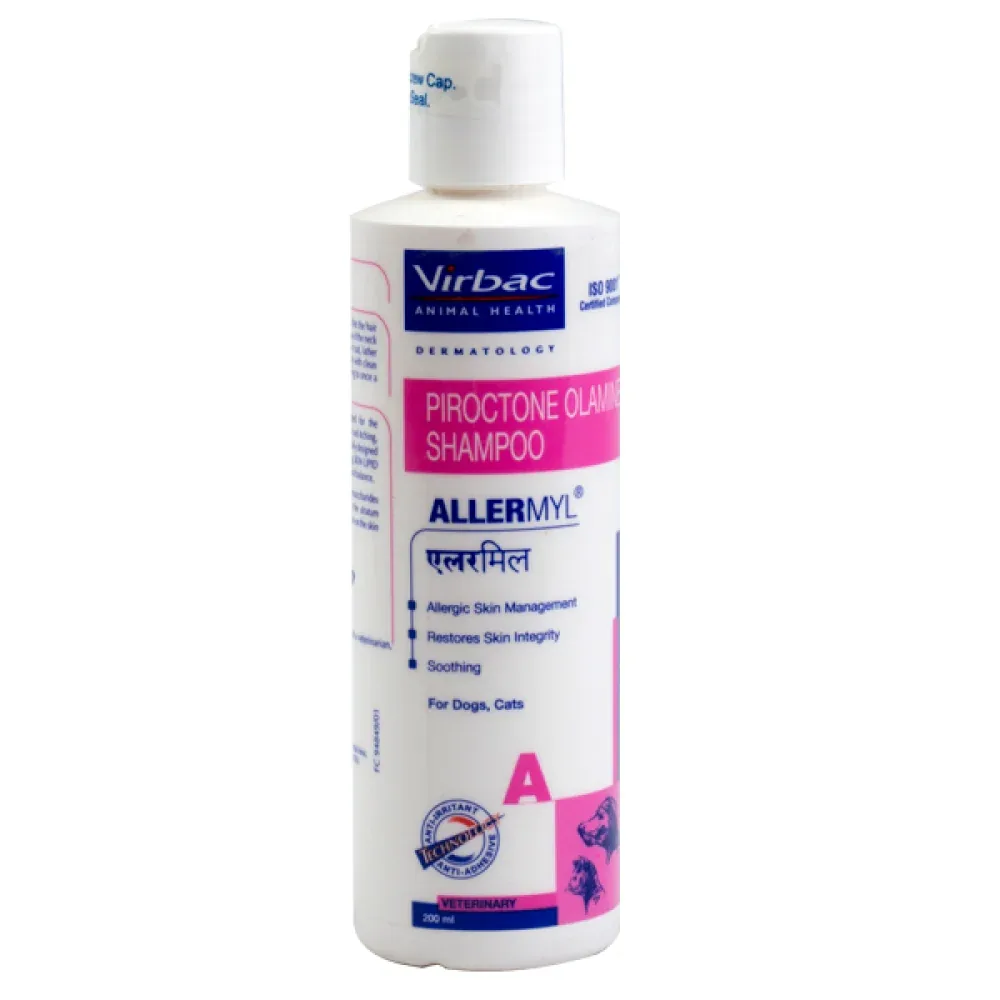 Virbac Allermyl Anti Allergic Shampoo (Piroctone Olamine) for Dogs and Cats (200ml) - Image 2