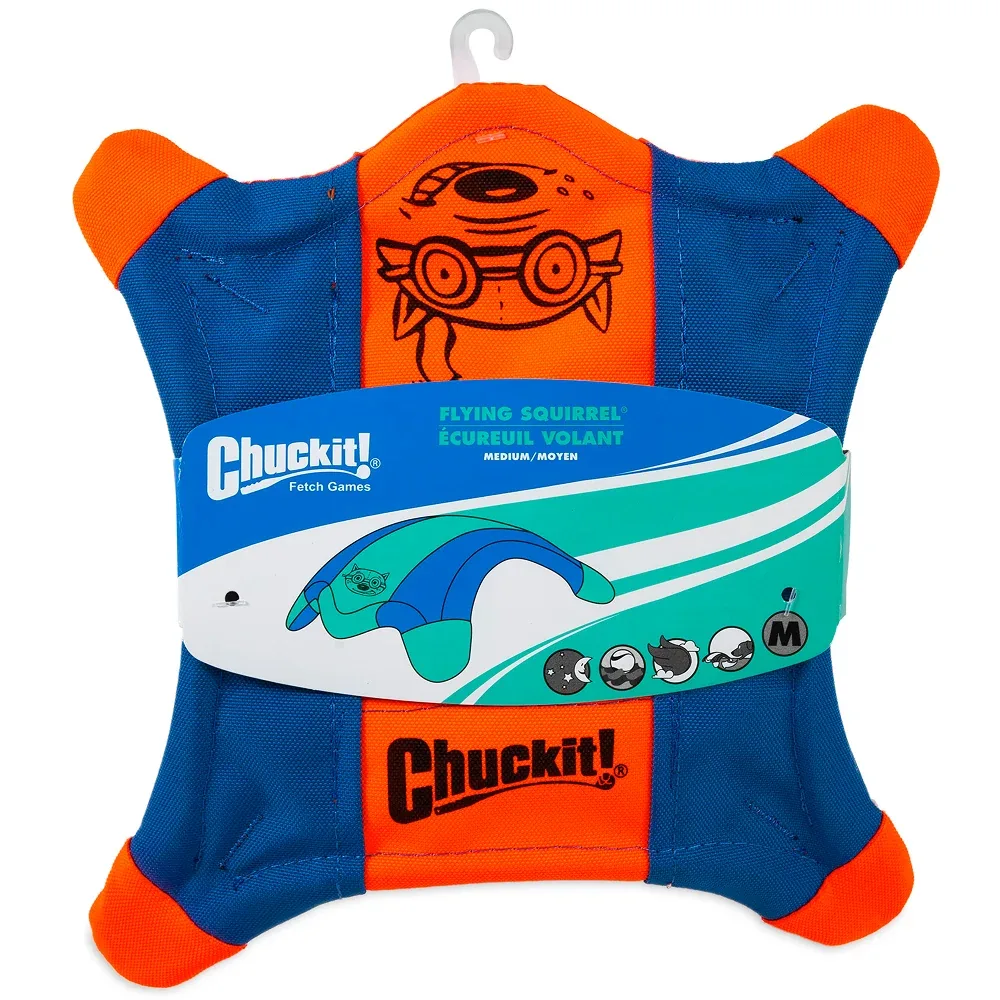 Chuckit! Flying Squirrel Toy for Dogs (Orange & Blue)