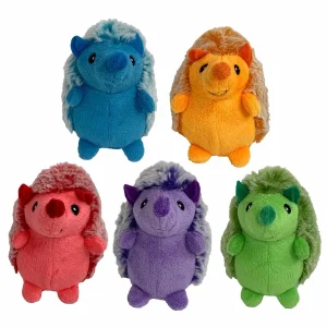Multipet Minipet Hedgehog Plush Dog Toy Assorted 4 in
