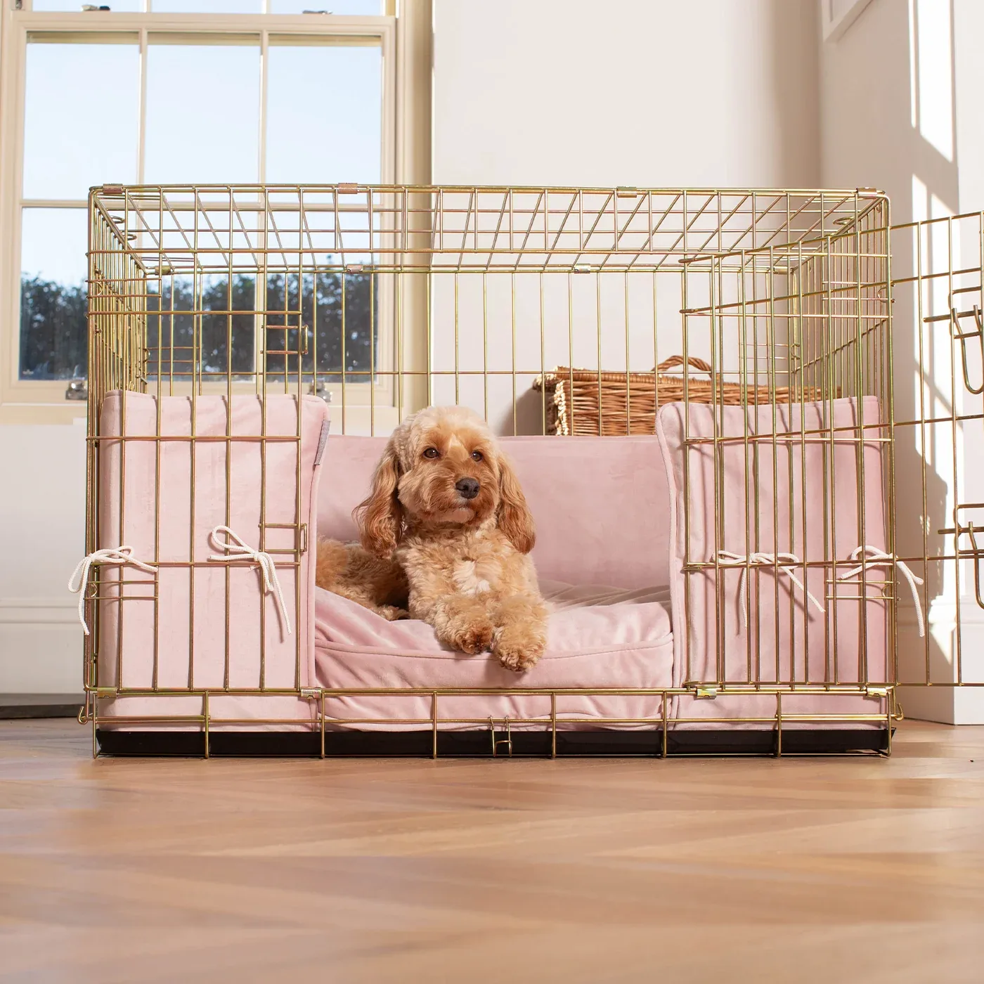 Dog Crate Bumper in Blossom Velvet by Lords & Labradors - Image 2