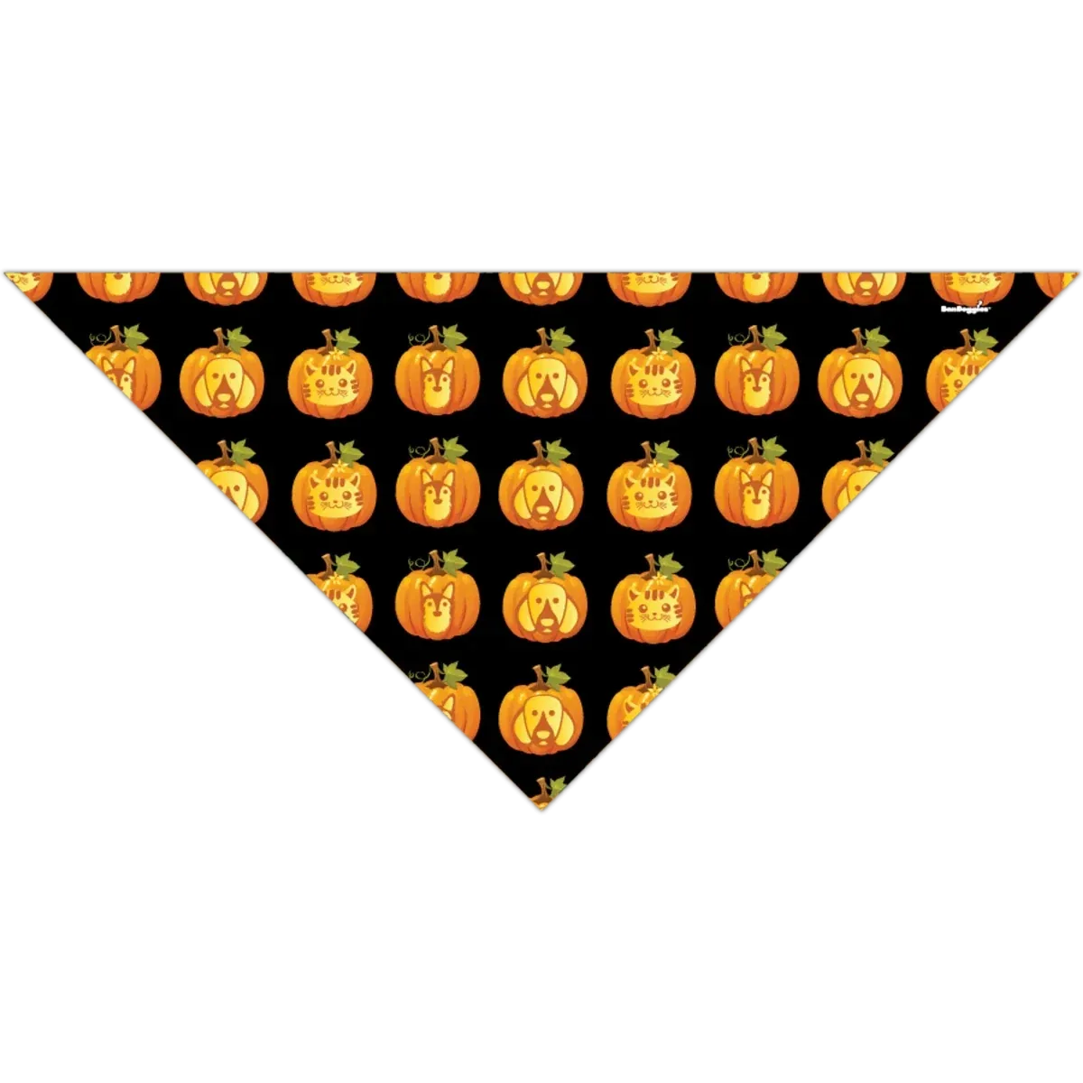 BanDoggie Jack-O-Lanterns Halloween Dog Bandana - Soft Microfiber, USA Made - Image 2