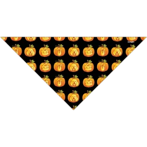 BanDoggie Jack-O-Lanterns Halloween Dog Bandana - Soft Microfiber, USA Made