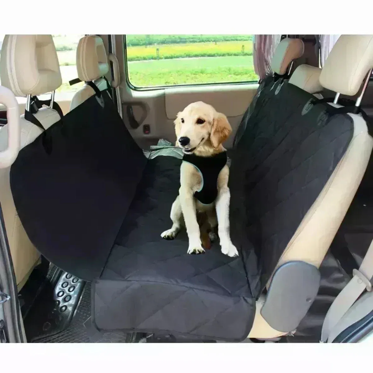 JESPET Dog Car Seat Cover for Pets, Dog Car Travel Car Seat Protector for Cars, Trucks, SUV, Black - Image 2