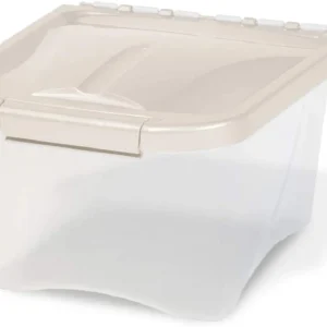 Van Ness Plastics Pet Dog Food Container/Dispenser White, Clear, 5 lb