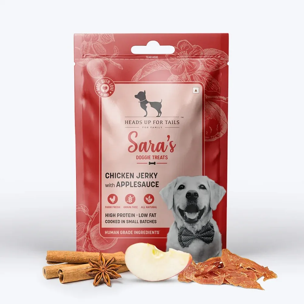 HUFT Sara's Doggie Chicken Jerky with Applesauce Dog Treats