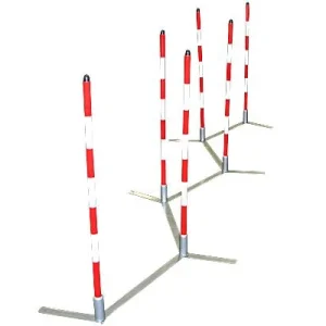 Clean Run Handler's Choice Training Weave Poles with Metal Base - Set of 6