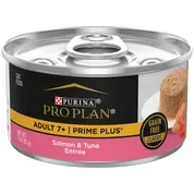 Purina Pro Plan Senior Adult 7+ Prime Plus Salmon & Tuna Entree Grain-Free Classic Wet Cat Food
