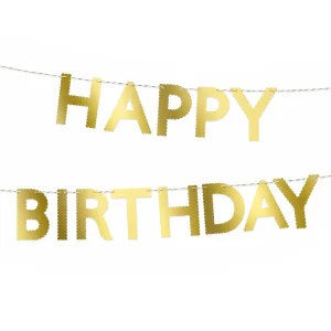 Meri Meri Gold Scallop Happy Birthday Garland