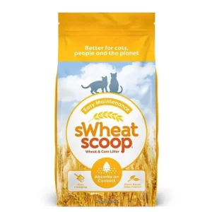 Swheat Scoop Easy Maintenance Fast Clumping Odor Control Natural Wheat and Corn Plant-Based Cat Litter