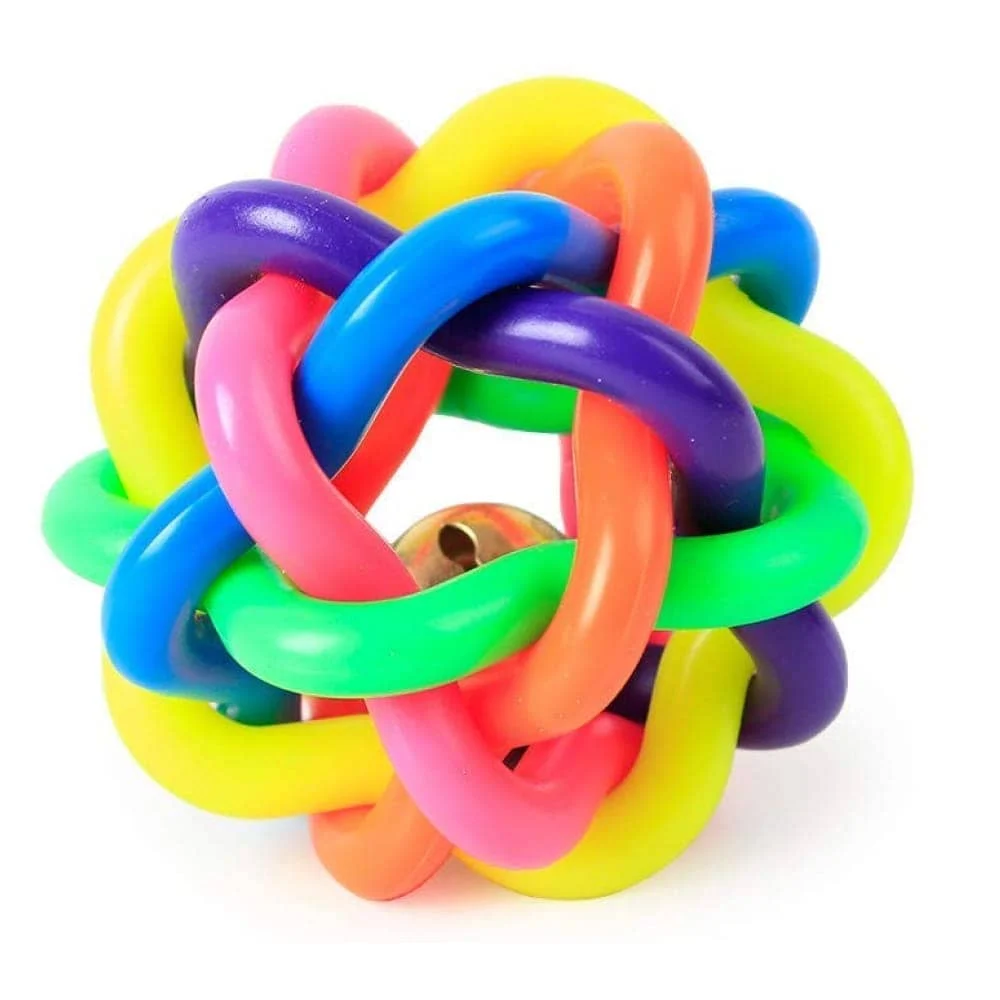 Pet Vogue Bouncy Rubber Ball & Skatrs Rope Ball Chew Toy Dog Combo - Image 2