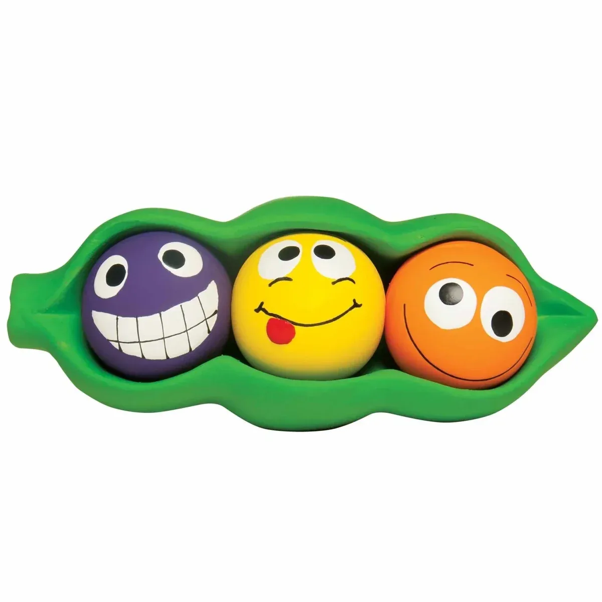 Multipet Three Peas in a Pod Latex Dog Chew Toy 7.5 in