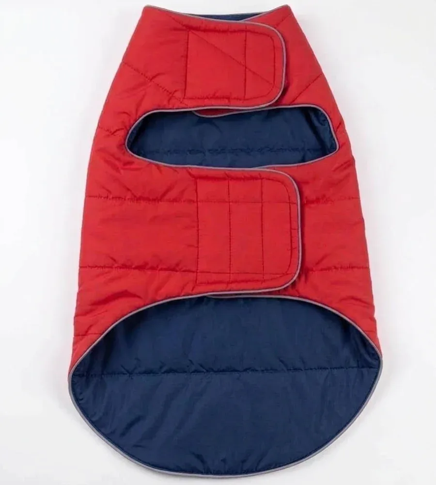 Skatrs Puffer Reversible Jacket for Dogs and Cats (Blue/Red) - Image 2
