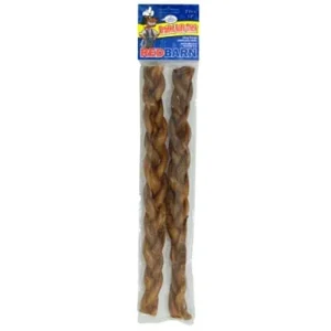Red Barn Premium Rawhide-Free Slow-Roasted Beef Braided Bully Sticks Natural Dog Chews