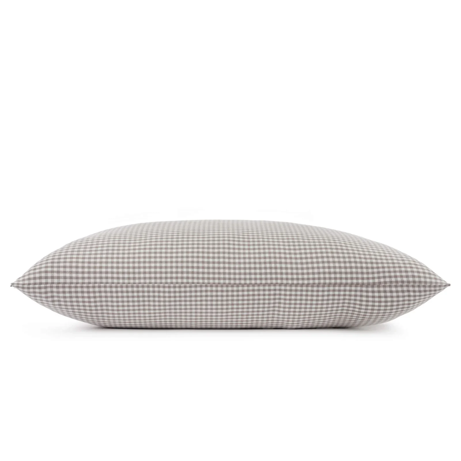 Mushroom Brown Gingham Dog Bed