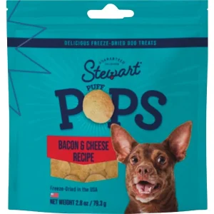 Stewart Puff Pops Bacon and Cheese Recipe Training Freeze-Dried Dog Treats