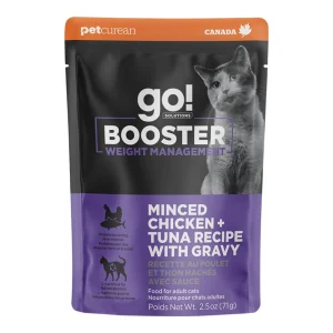 Go! Cat Booster Weight Management Minced Chicken & Tuna, 2.5 oz each, Case of 24