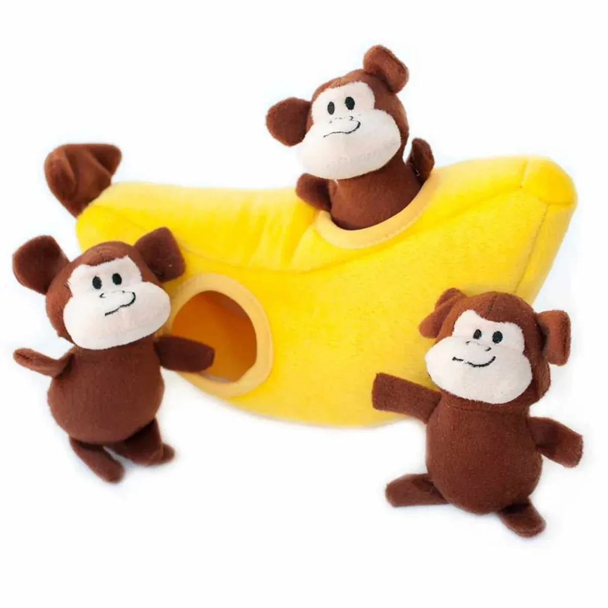ZippyPaws Burrow Monkey 'n Banana - Image 2