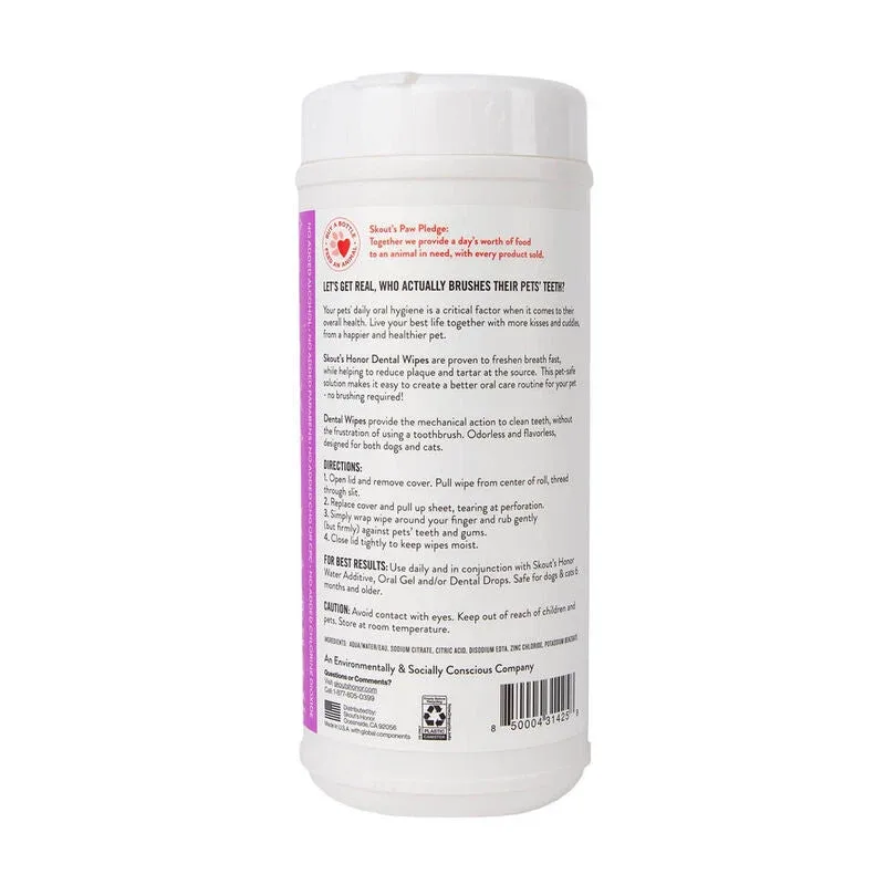 Skout's Honor Dog & Cat Dental Wipes, 50 ct - Image 2