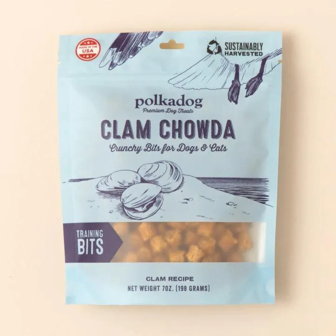 Polka Dog Bakery Dog Clam Chowda Bits, 7 oz Pouch