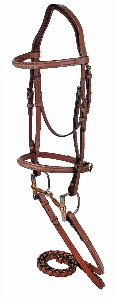 Laureate by Henri de Rivel Raised Fancy Stitched Bridle with Laced Reins - Image 2