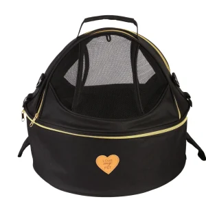 Pet Life ® 'Air-Venture' Dual-Zip Airline Approved Panoramic Circular Travel Pet Dog Carrier