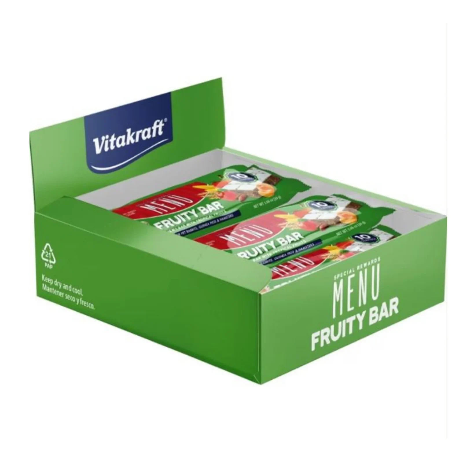 Vitakraft Menu Fruity Bar Treat For Rab/Gpig/Hams Fruity, 1.6 oz