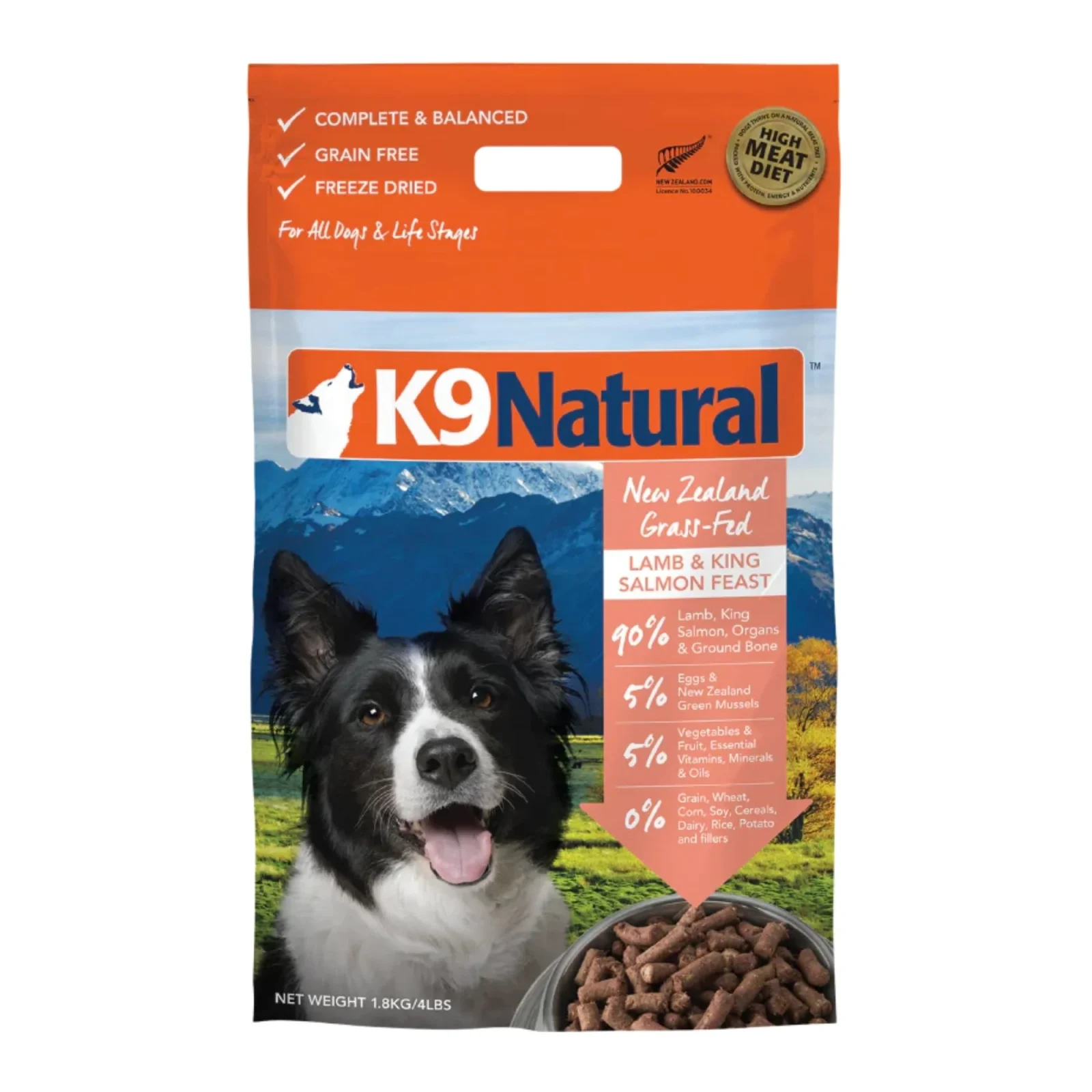 K9 Natural Dog Freeze-Dried Lamb & Salmon 4 lb