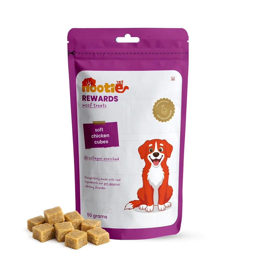 Nootie Rewards Woof Soft Chicken Cubes Dogs Treats - Image 2