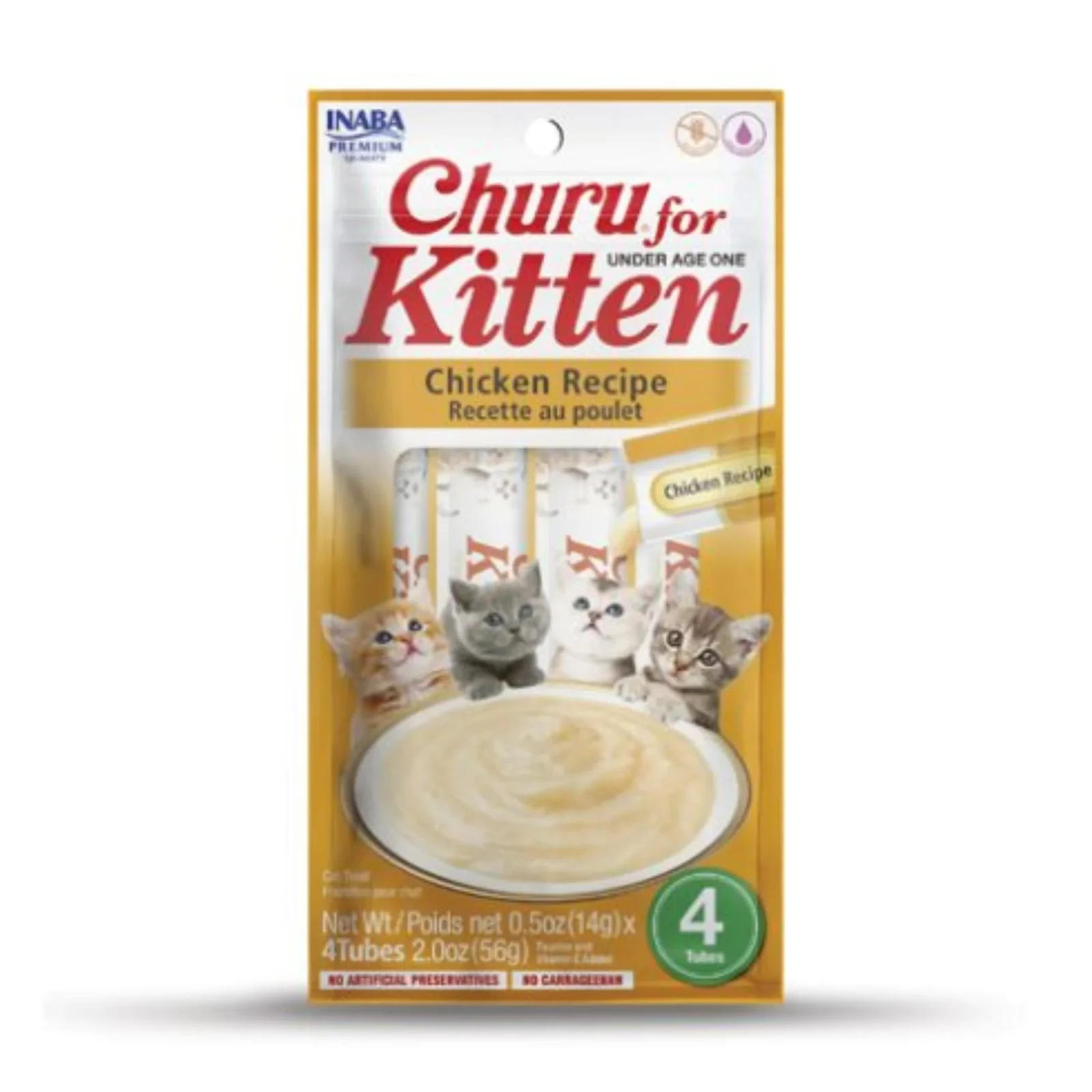 Inaba Churu Kitten Cat Treats - Chicken, 2 oz each, Case of 4 - Image 2