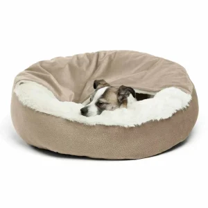 Best Friends by Sheri Cozy Cuddler Ilan Cat & Dog Bed Taupe 24 x 24