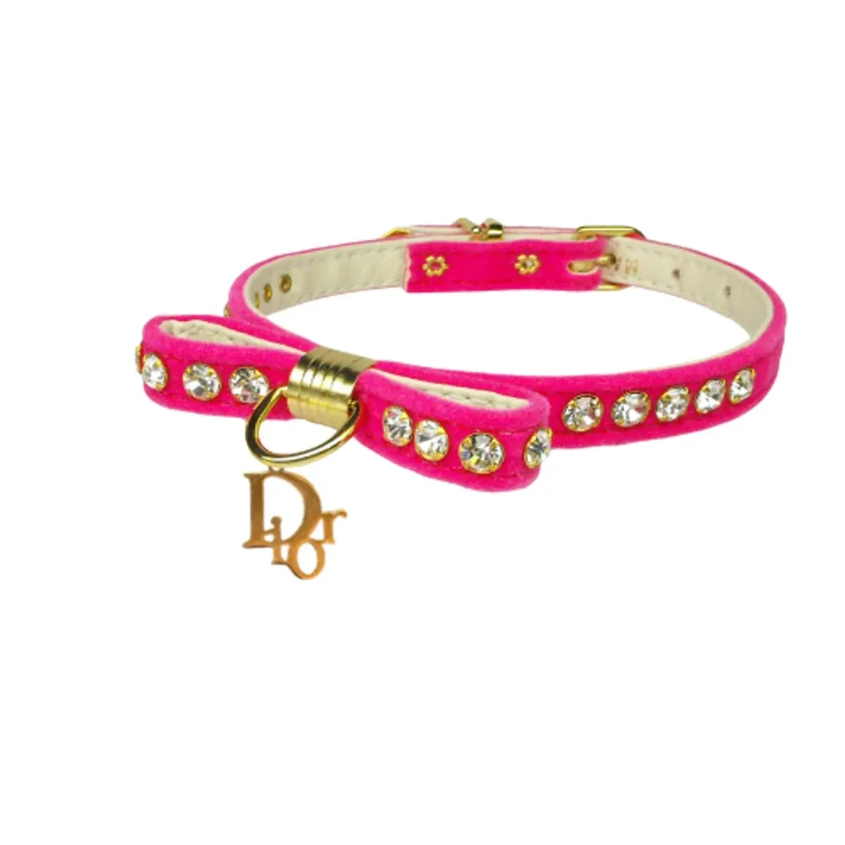 Velvet Dior Charm Dog Collar