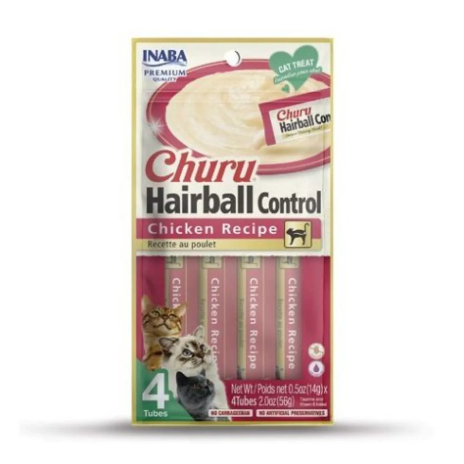 Inaba Churu Hairball Control Cat Treats - Chicken, 2 oz, 4 ct - Image 2