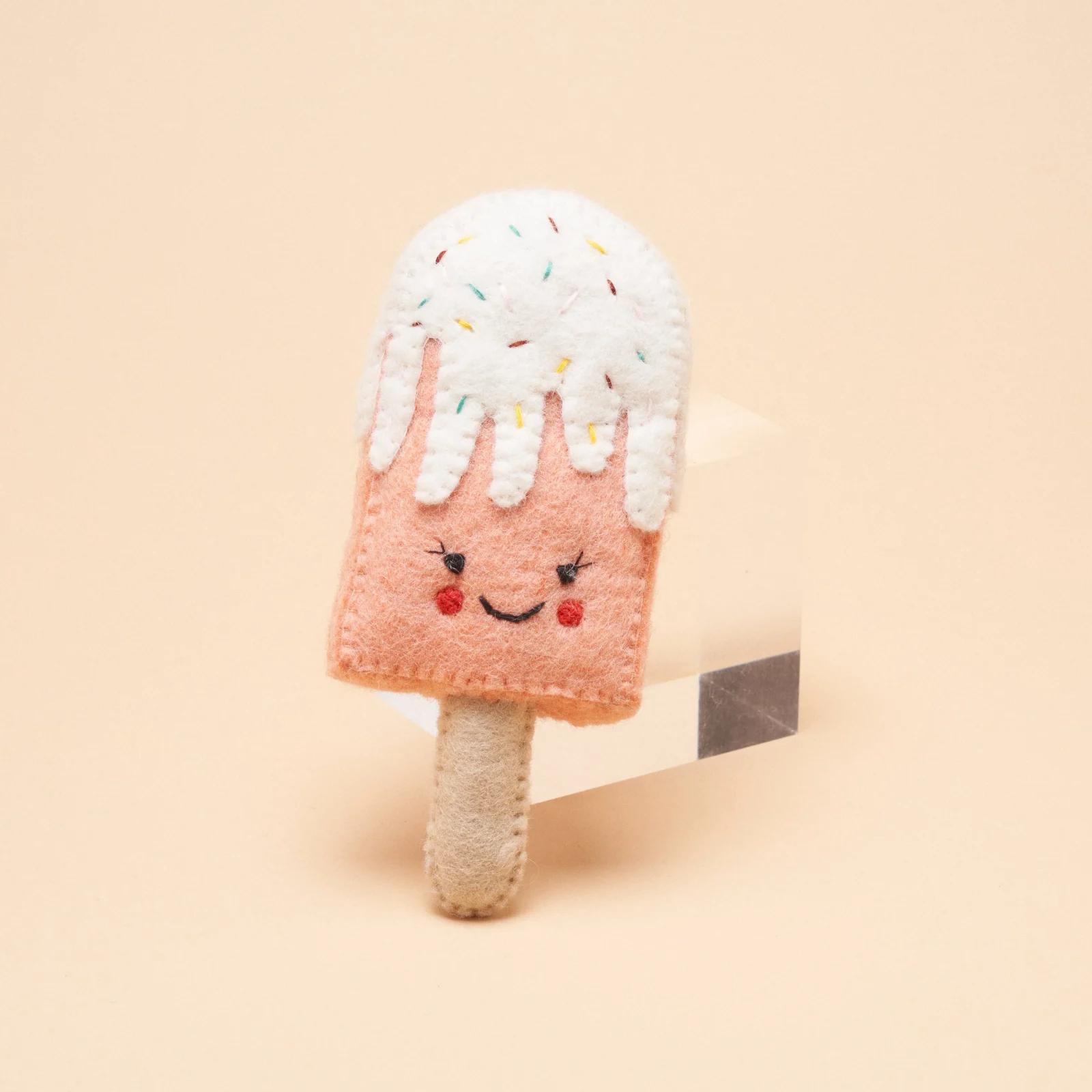 Peach Popsicle Squeaker Toy