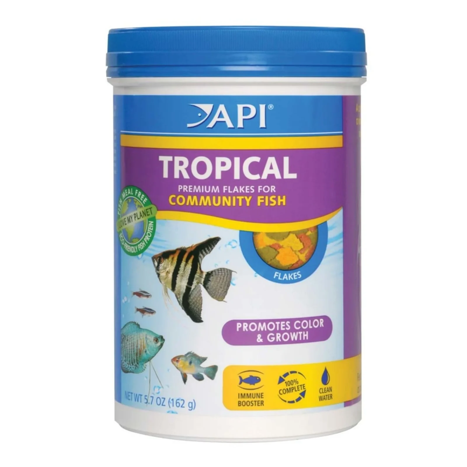API Tropical Premium Flakes Fish Food, 5.7 oz