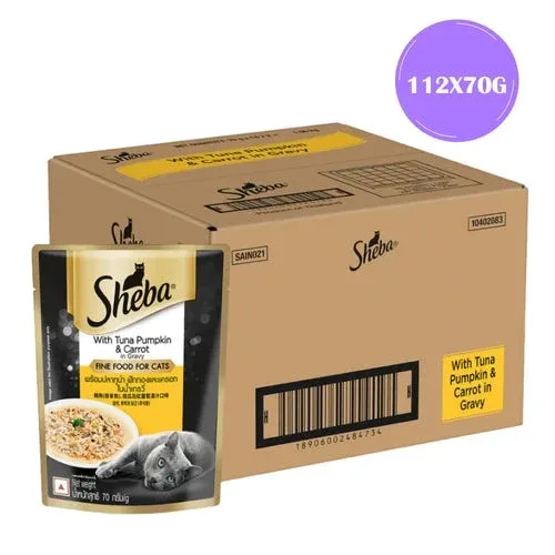 Sheba Tuna Pumpkin & Carrot In Gravy Rich Premium Adult Fine Cat Wet Food - Image 2