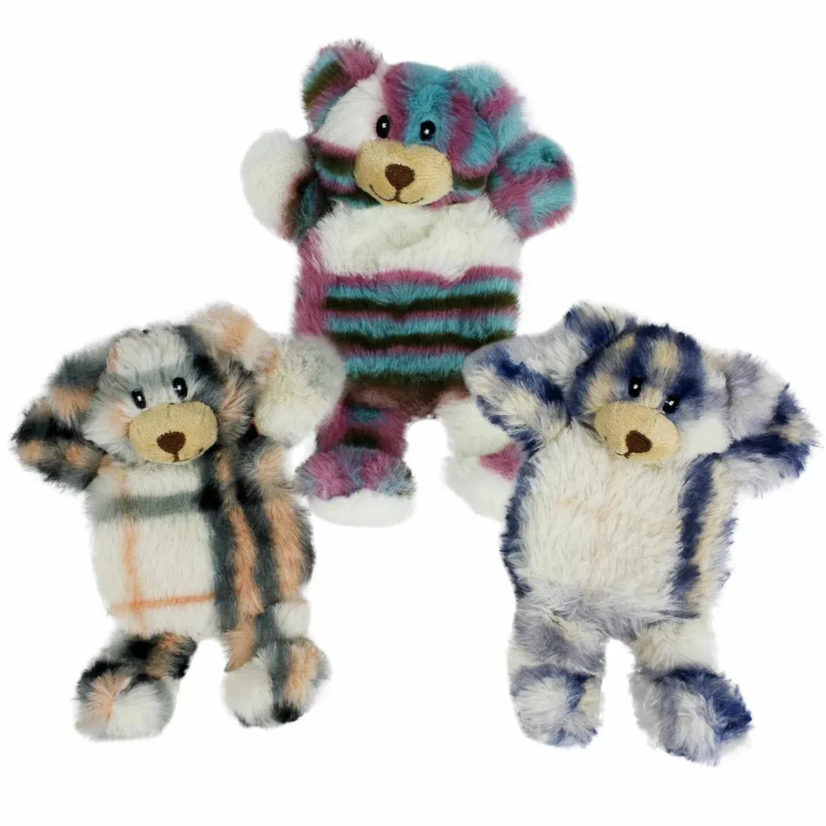 Multipet Minipet Berman Bears Plush Dog Toy Assorted 7 in