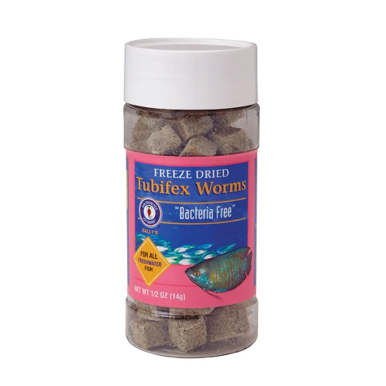 San Francisco Bay Brand Bacteria Free Tubifex Worms Freeze-Dried Fish Food 14 g, 0.5 oz