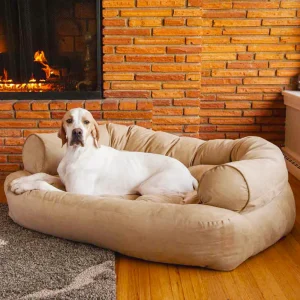 Replacement Cover - Overstuffed Luxury Dog Sofa | Microsuede Fabric | High