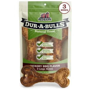 Red Barn Dur-A-Bulls Bone Rawhide-Free Hikory Barbecue Flavor Hard Chew Dog Treat