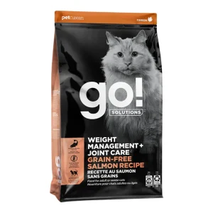 Go! Solutions Weight Management + Joint Care Grain-Free Salmon Dry Cat Food, 3 lb